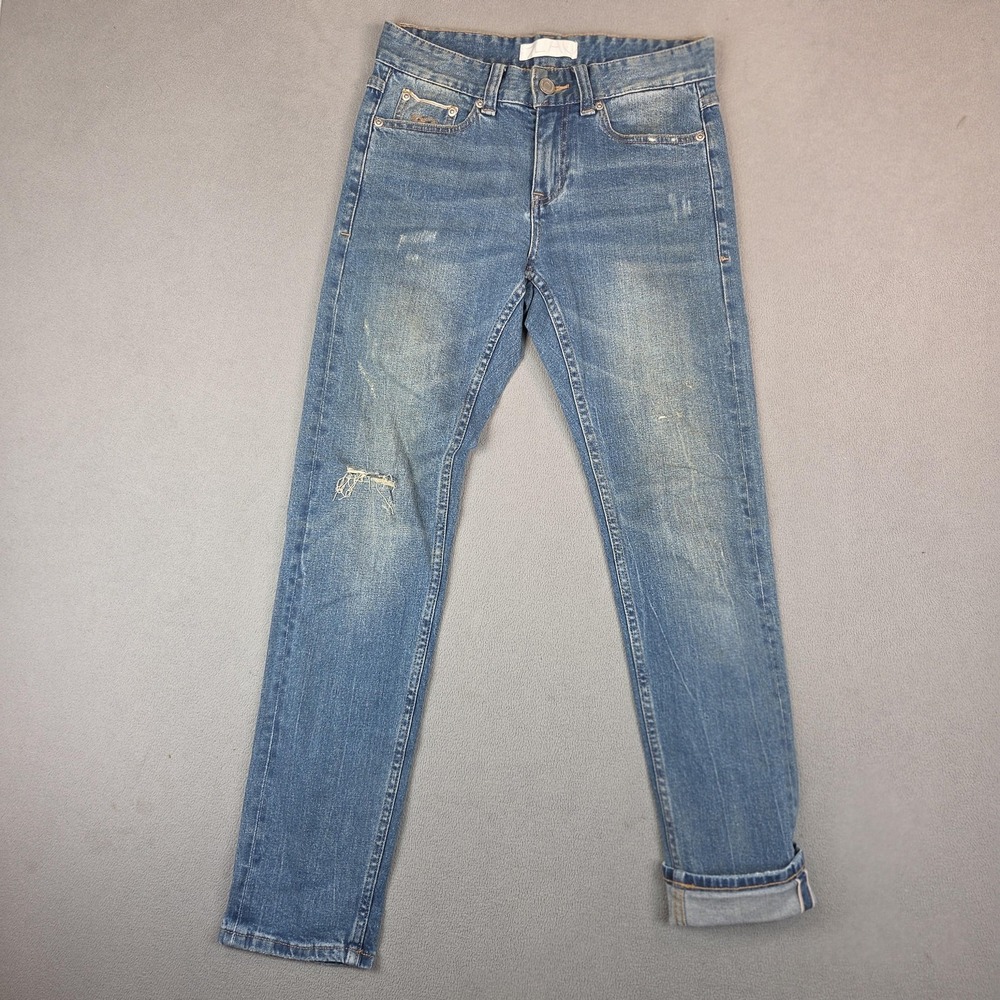 Japanese Selvedge Mens 28x30 Distressed Thrashed Slim Straight